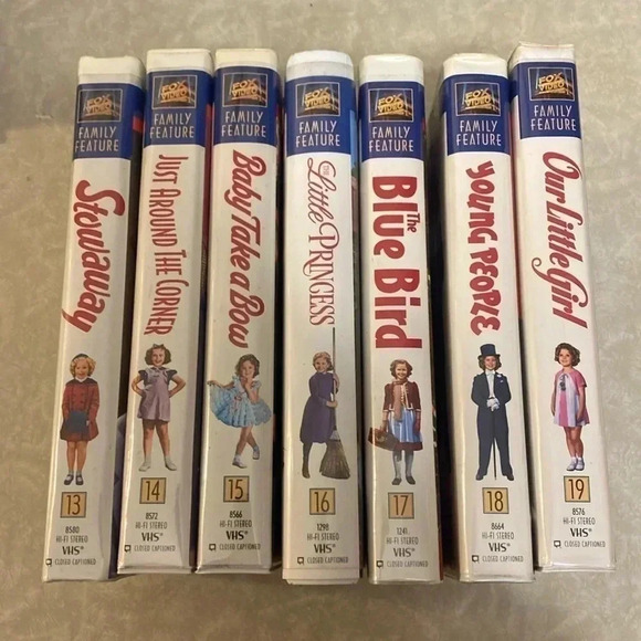 20th Century Fox Other - VINTAGE Shirley Temple Movies 13-19 Clamshell‎ VHS Tape Movie Colorized Version
